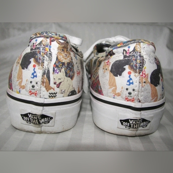 Vans Aspca Limited Anniversary Edition Dogs All Over Pattern Lace Up Shoes 8.5 - Picture 4 of 7